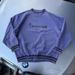 80s Breckenridge Colorado Faded Purple Crewneck Embroidered Ski Vintage CYRK XL